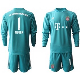 Jalkapallo Pelipaidat FC Bayern München Manuel Neuer 1 Maalivahti Lasten Kotipaita 2020-2021 Pitkähihainen
